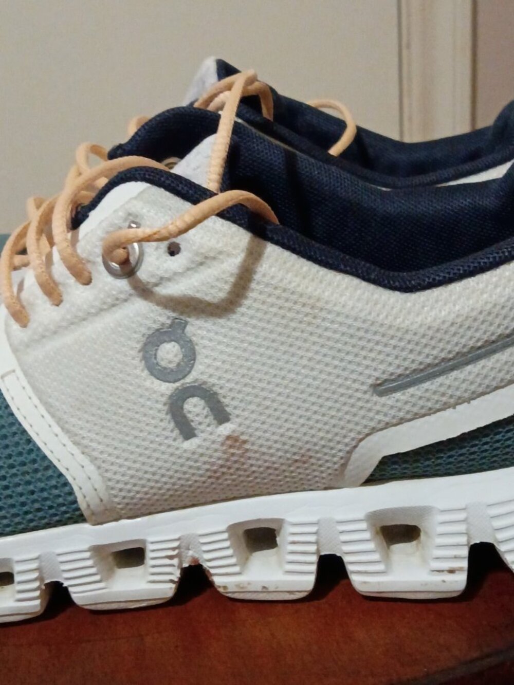 On Running Cloud 5 Push 69.98856 Womens W6 Athletic Shoes White Cobble Sneakers - Picture 4 of 14